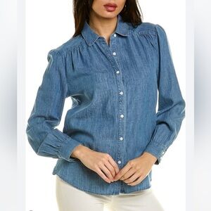 Chambray button down top
